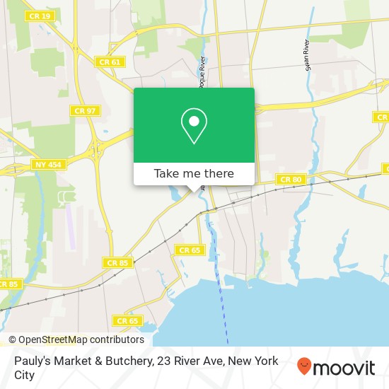 Mapa de Pauly's Market & Butchery, 23 River Ave