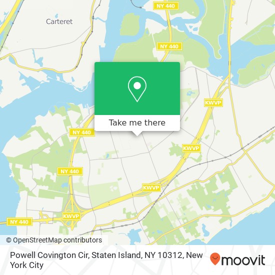 Mapa de Powell Covington Cir, Staten Island, NY 10312