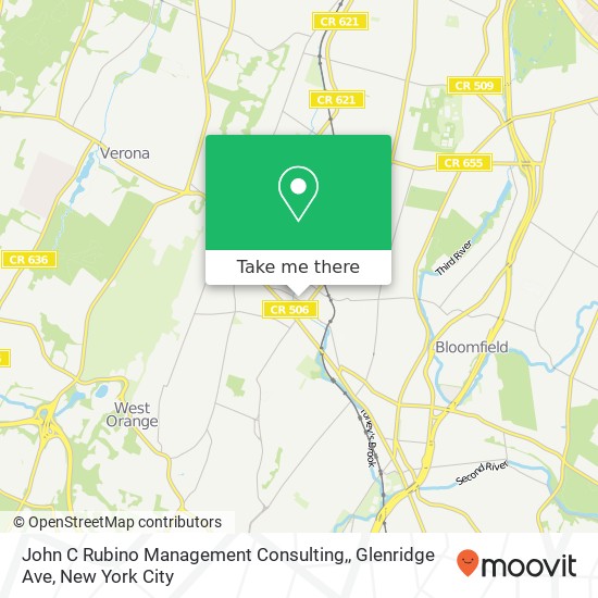 John C Rubino Management Consulting,, Glenridge Ave map