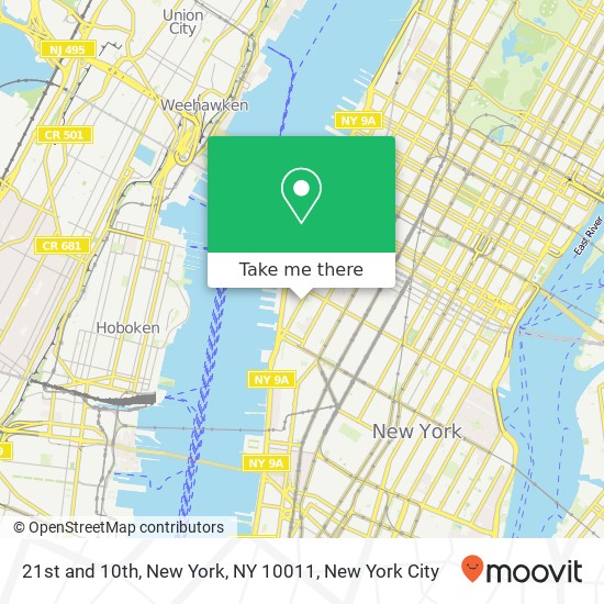 Mapa de 21st and 10th, New York, NY 10011