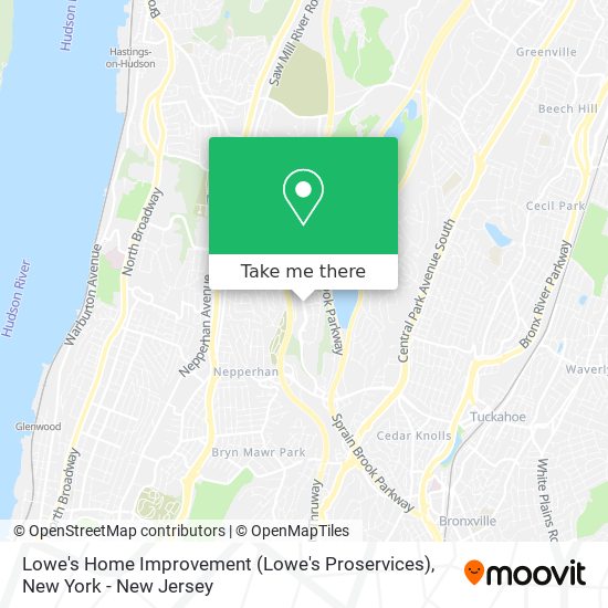 How to get to Lowe s Home Improvement Lowe s Proservices in Yonkers Ny by bus train or subway