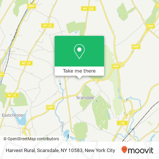 Mapa de Harvest Rural, Scarsdale, NY 10583
