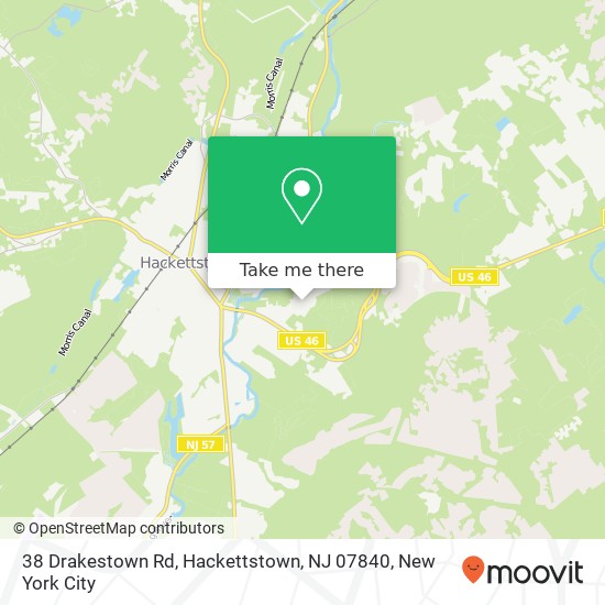 Mapa de 38 Drakestown Rd, Hackettstown, NJ 07840