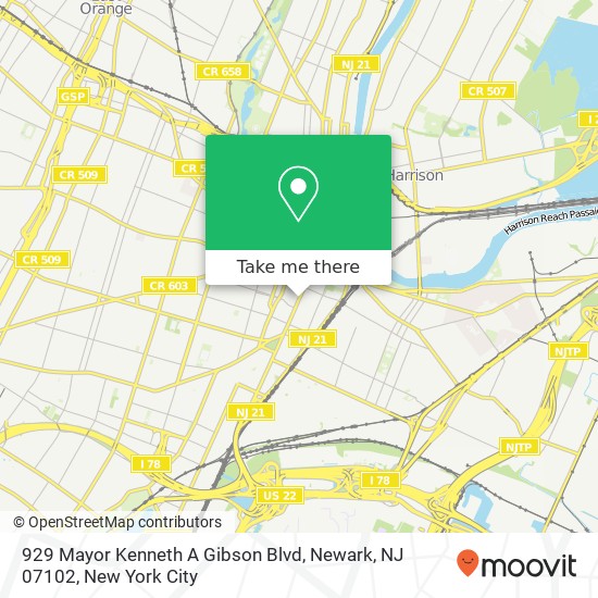 929 Mayor Kenneth A Gibson Blvd, Newark, NJ 07102 map