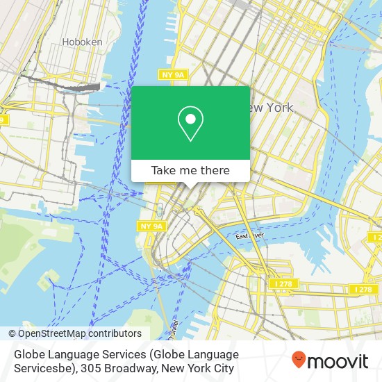 Globe Language Services (Globe Language Servicesbe), 305 Broadway map