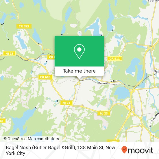 Bagel Nosh (Butler Bagel &Grill), 138 Main St map
