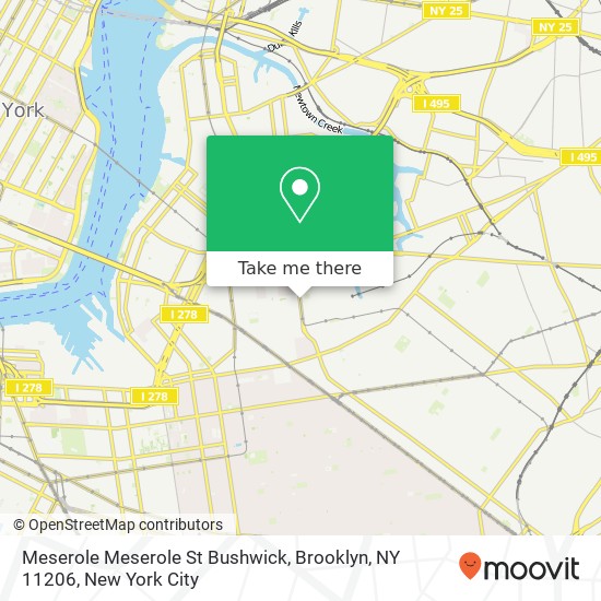 Meserole Meserole St Bushwick, Brooklyn, NY 11206 map