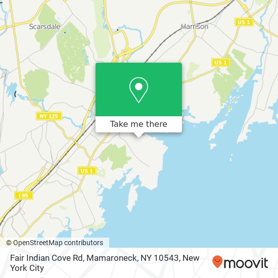 Fair Indian Cove Rd, Mamaroneck, NY 10543 map