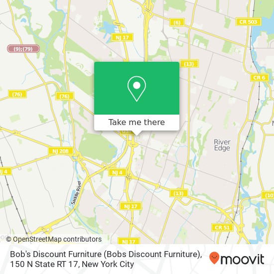 Bob's Discount Furniture (Bobs Discount Furniture), 150 N State RT 17 map