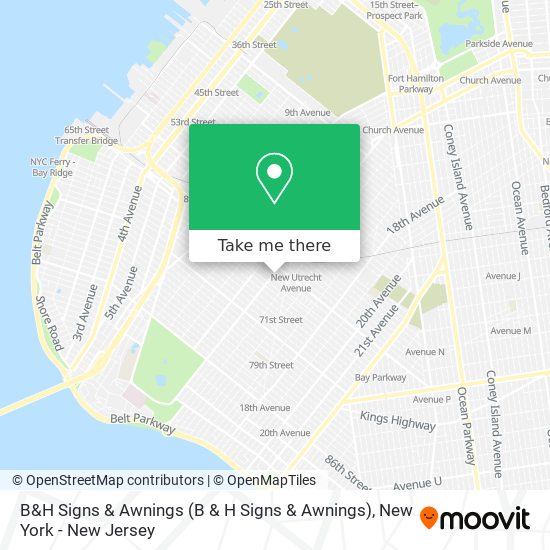 B&H Signs & Awnings map