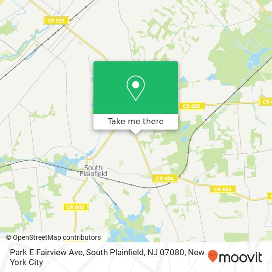 Park E Fairview Ave, South Plainfield, NJ 07080 map