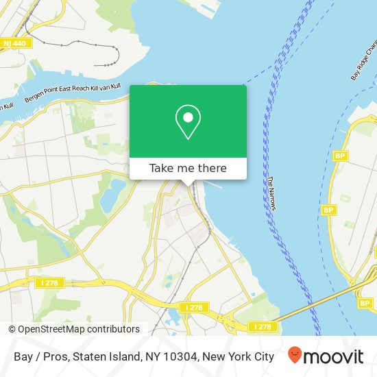 Mapa de Bay / Pros, Staten Island, NY 10304