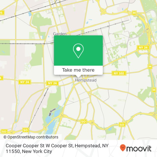 Mapa de Cooper Cooper St W Cooper St, Hempstead, NY 11550