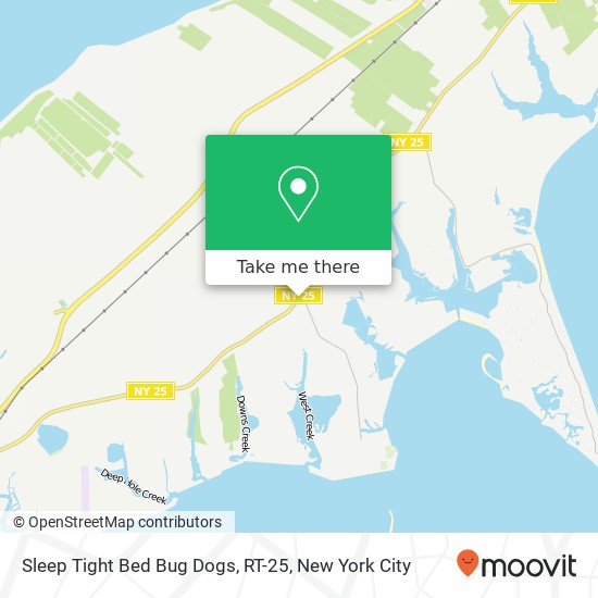 Mapa de Sleep Tight Bed Bug Dogs, RT-25