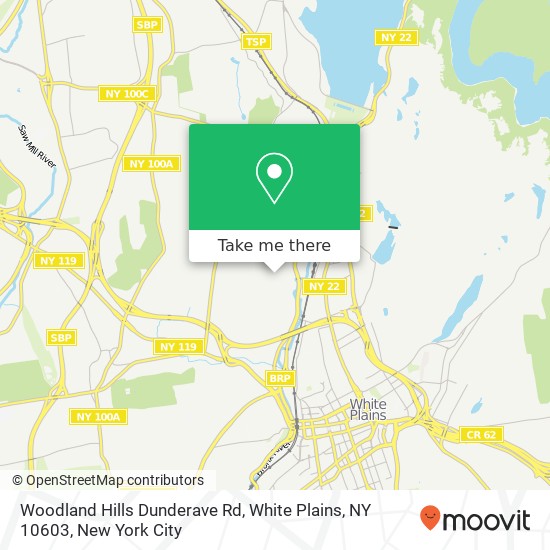 Woodland Hills Dunderave Rd, White Plains, NY 10603 map