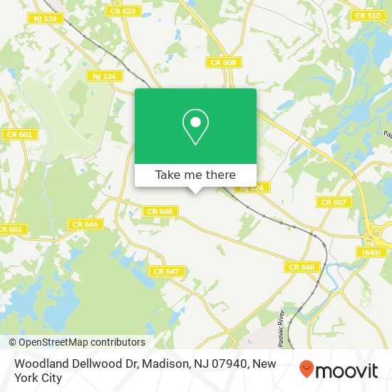 Woodland Dellwood Dr, Madison, NJ 07940 map
