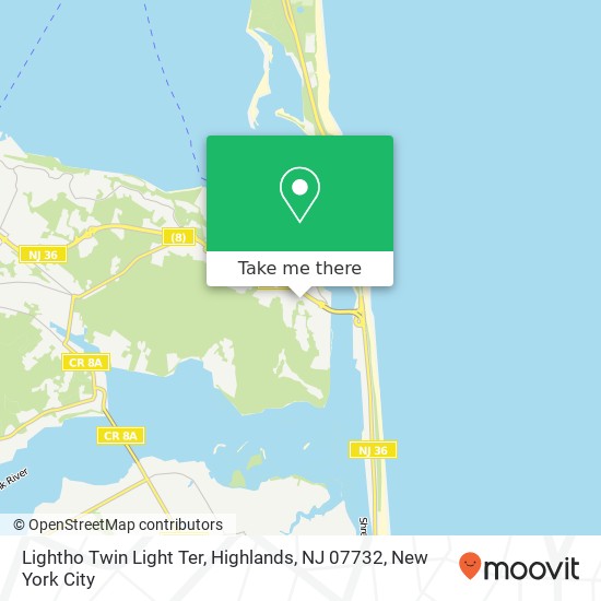 Lightho Twin Light Ter, Highlands, NJ 07732 map