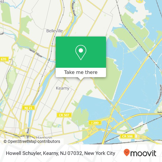 Mapa de Howell Schuyler, Kearny, NJ 07032