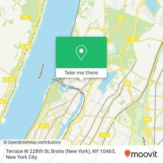 Mapa de Terrace W 228th St, Bronx (New York), NY 10463