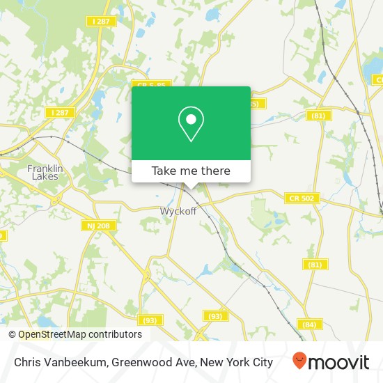 Mapa de Chris Vanbeekum, Greenwood Ave