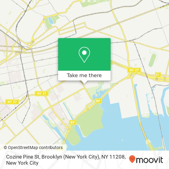 Cozine Pine St, Brooklyn (New York City), NY 11208 map