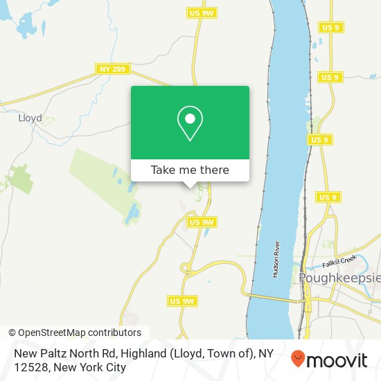 New Paltz North Rd, Highland (Lloyd, Town of), NY 12528 map