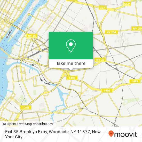 Exit 35 Brooklyn Expy, Woodside, NY 11377 map