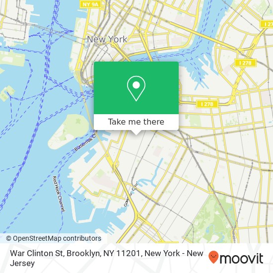 Mapa de War Clinton St, Brooklyn, NY 11201
