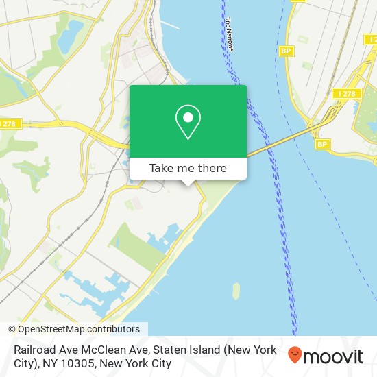 Railroad Ave McClean Ave, Staten Island (New York City), NY 10305 map