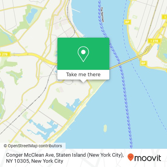 Mapa de Conger McClean Ave, Staten Island (New York City), NY 10305