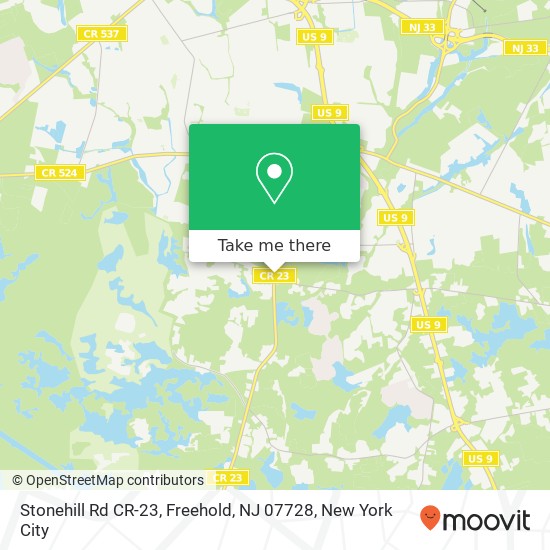 Stonehill Rd CR-23, Freehold, NJ 07728 map