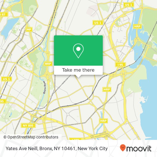 Yates Ave Neill, Bronx, NY 10461 map