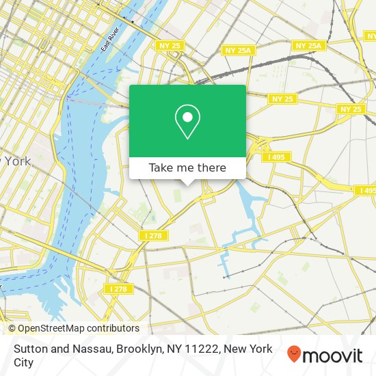 Mapa de Sutton and Nassau, Brooklyn, NY 11222