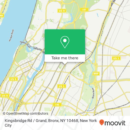 Mapa de Kingsbridge Rd / Grand, Bronx, NY 10468