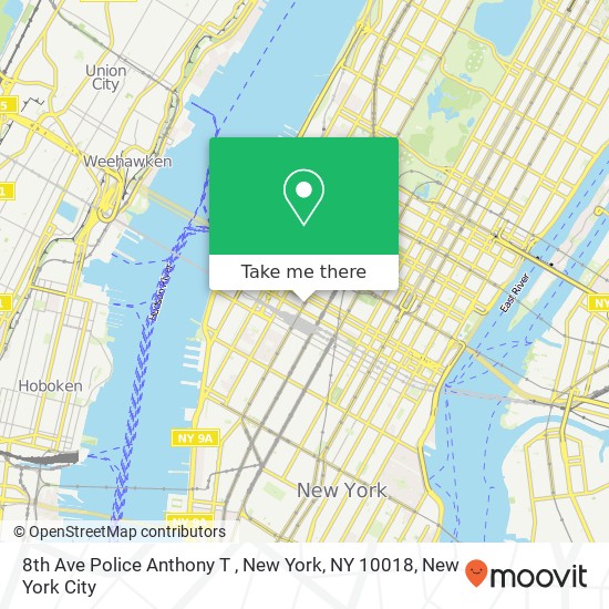 8th Ave Police Anthony T , New York, NY 10018 map