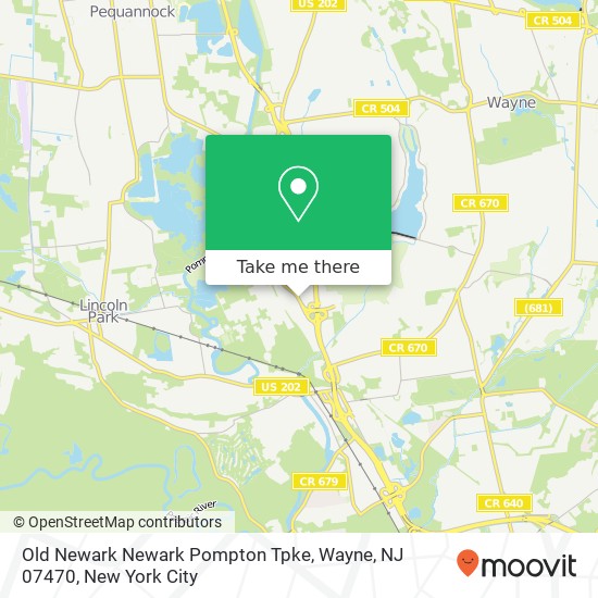 Mapa de Old Newark Newark Pompton Tpke, Wayne, NJ 07470