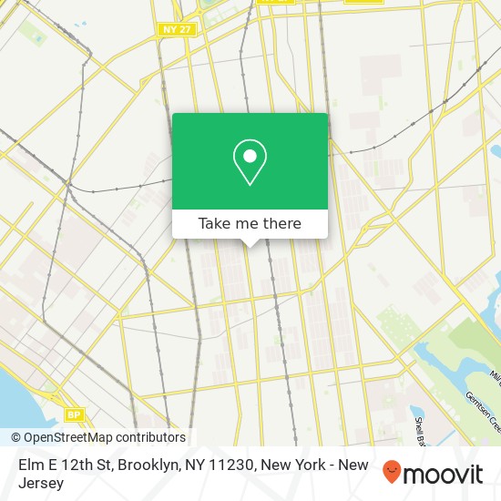 Mapa de Elm E 12th St, Brooklyn, NY 11230