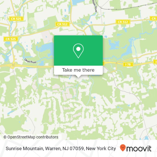 Sunrise Mountain, Warren, NJ 07059 map