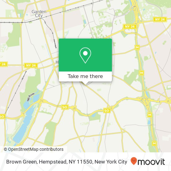 Brown Green, Hempstead, NY 11550 map