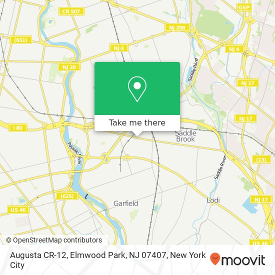 Augusta CR-12, Elmwood Park, NJ 07407 map