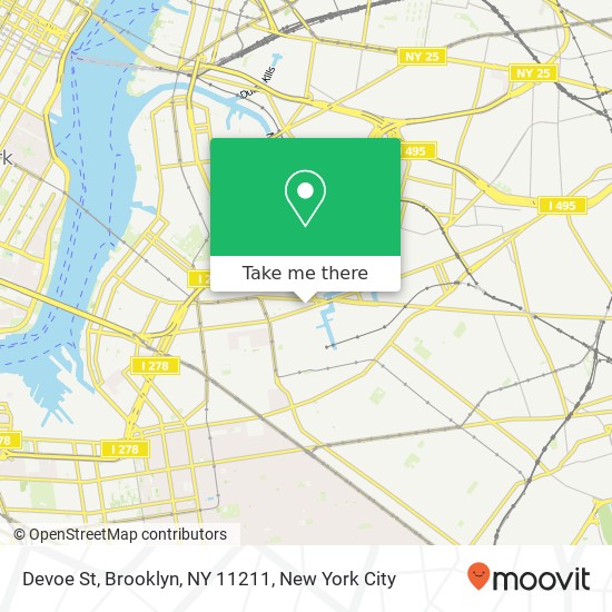 Mapa de Devoe St, Brooklyn, NY 11211