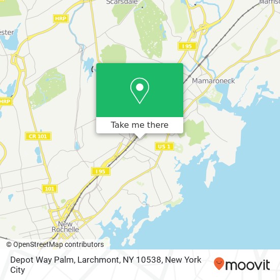 Mapa de Depot Way Palm, Larchmont, NY 10538