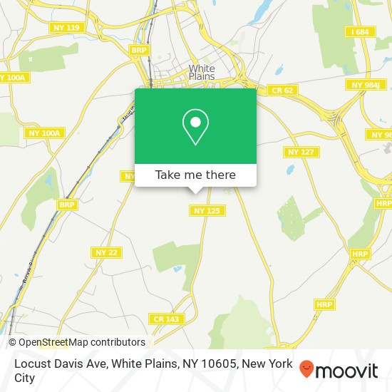 Mapa de Locust Davis Ave, White Plains, NY 10605