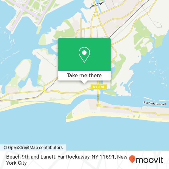 Beach 9th and Lanett, Far Rockaway, NY 11691 map