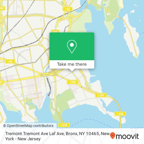 Mapa de Tremont Tremont Ave Laf Ave, Bronx, NY 10465