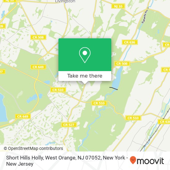 Mapa de Short Hills Holly, West Orange, NJ 07052