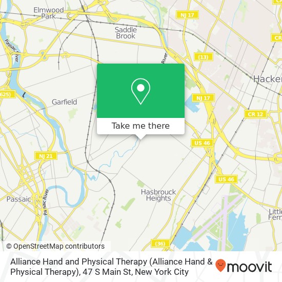 Mapa de Alliance Hand and Physical Therapy (Alliance Hand & Physical Therapy), 47 S Main St