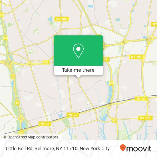 Mapa de Little Bell Rd, Bellmore, NY 11710