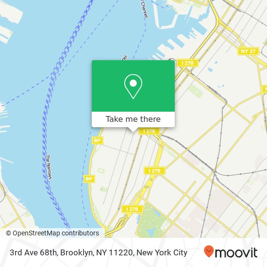 Mapa de 3rd Ave 68th, Brooklyn, NY 11220