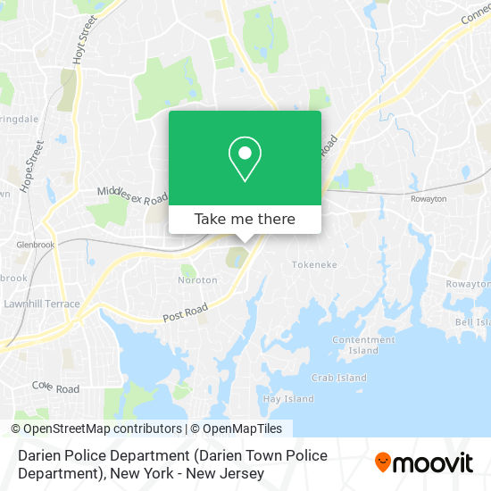 Darien Police Department map